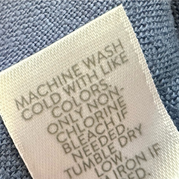 J. Jill 100% Linen Relaxed Cropped Pants Blue Beachy Lagenlook Size Large P - Picture 11 of 12